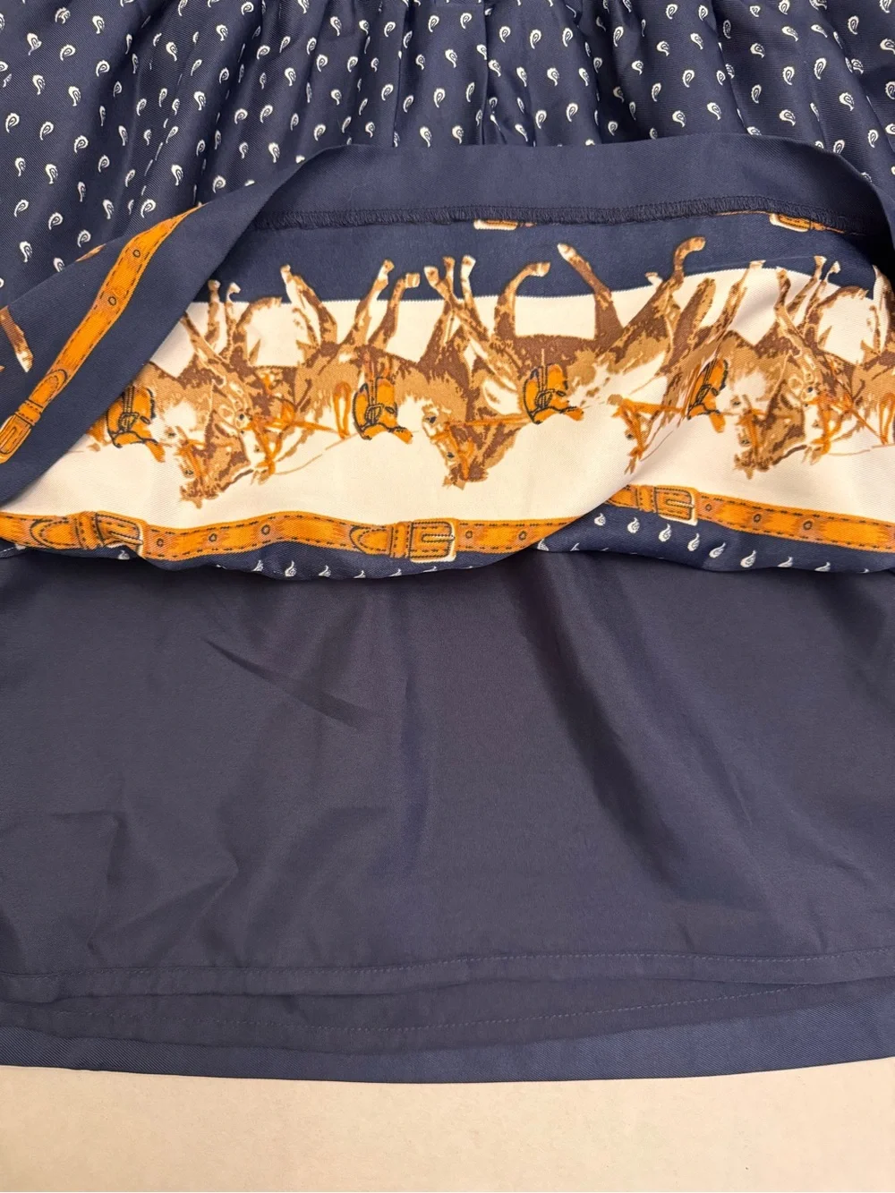 Janie and Jack Girls Equestrian Merchant Marine Horse The West Trends Dress Sz 8